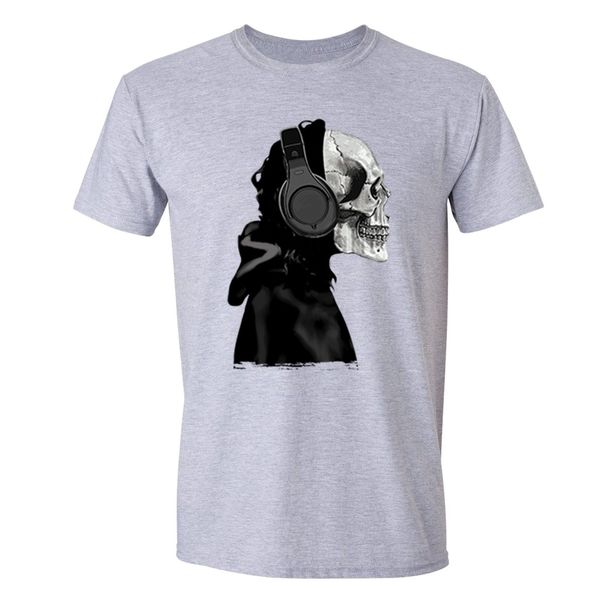 

2019 new men's skeleton headphones death muerta t-shirt skull day of dead dia muertos tshirt summer fashion