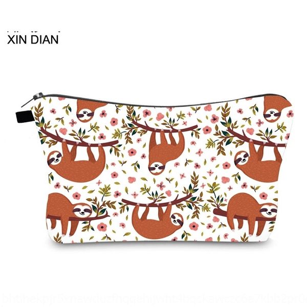 

digital printing sloth pattern women's cosmetic hand storage multi-functional wash storage bag handbagcosmetic bag hand bagbag rl7og
