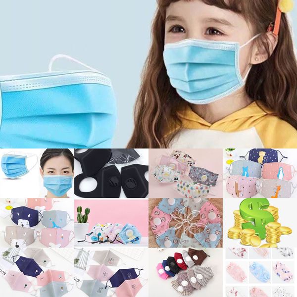 

cotton mask face pure breather filter valve washable reusable children dustproof smo pj8b1