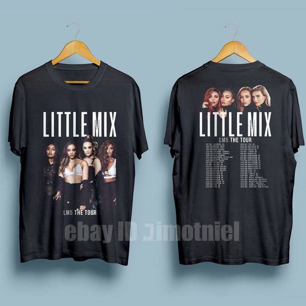 

little mix girls lm5 music t-shirt tour 2020 men's black t-shirt s-3xl short-sleeved print letters