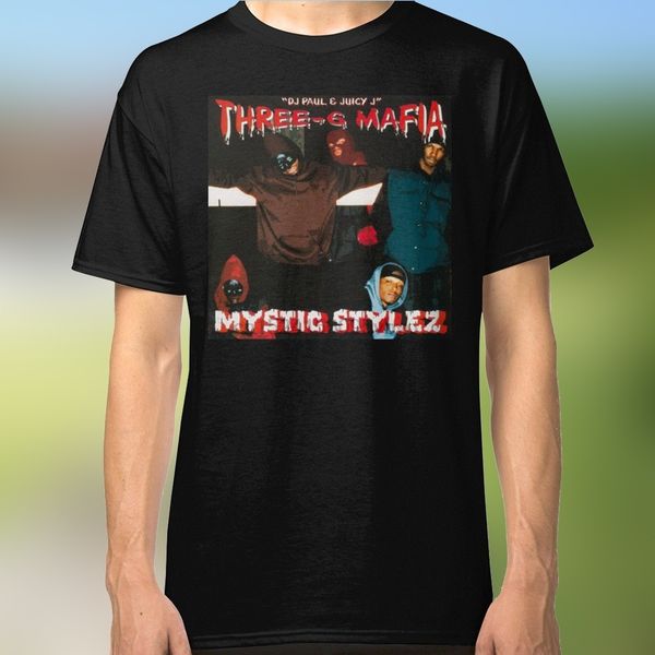 

mens three six mafia mystic stylez t-shirt summer cotton short sleeve tee