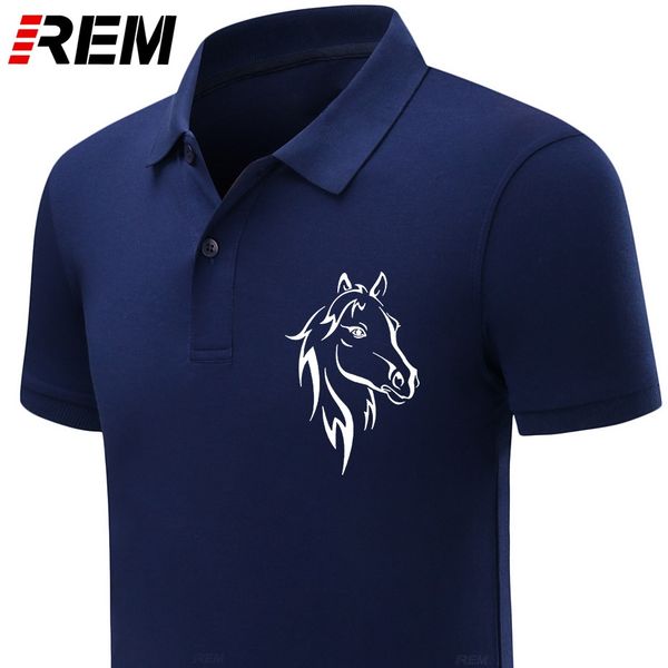 

mens polos shirt fashion t shirt men short sleeve o-neck cotton hip hop mens shirts animal horse printed polo-shirts top