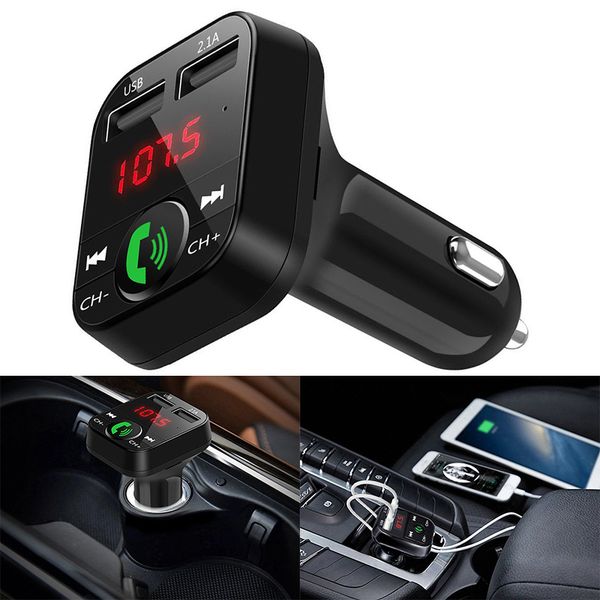 

black car kit handswireless bluetooth fm transmitter multifunctional used as mp3 player/usb charger