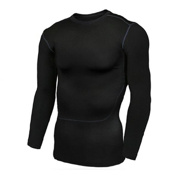 

mens compression t shirt pro long sleeve quick drying gym basketball running cycling fitness tees shirts sweatshirts, Gray;blue