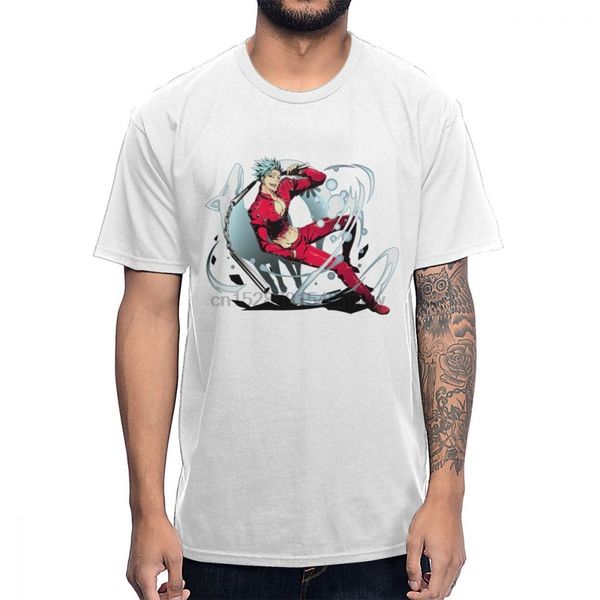 

round collar rock and roll seven deadly sins fox sin of greed ban t shirt pure cotton graphic print tee shirt