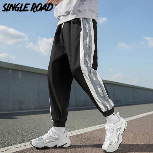 

singleroad mens sweatpants joggers men 2020 patchwork hip hop harajuku japanese streetwear trousers black harem pants for men