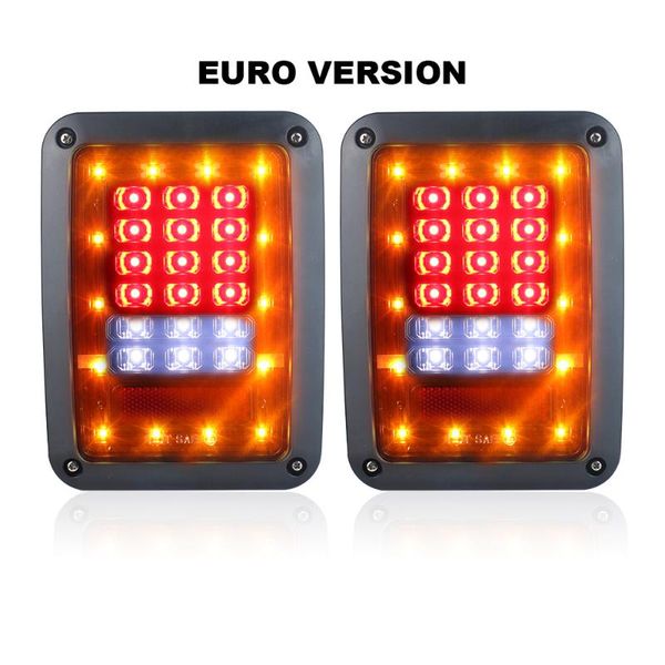 

led car rear lights tail light assembly with running brake reverse turn signal for wrangler jk jku usa and european edition
