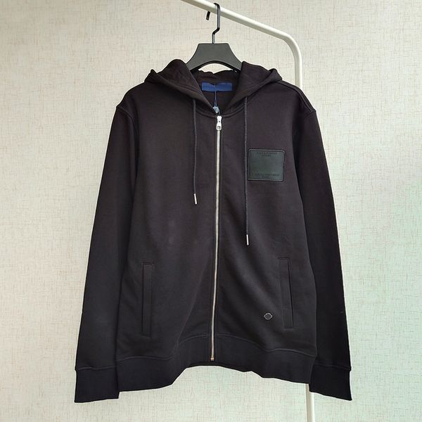 

20ss весна осень черный с капюшоном куртки мужчины женщины high street zipper куртки повседневная мода простой outwear открытый толстовка hf, Black;brown
