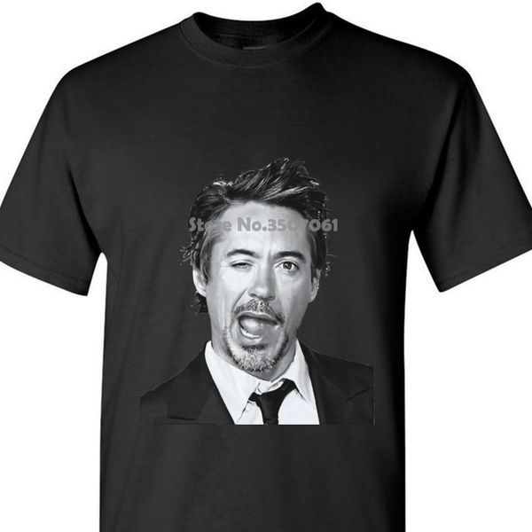 

new robert downey jr smile ironman rdj actor men woman white t shirt s m l xl new 2019 fashion mens t-shirts coat clothes
