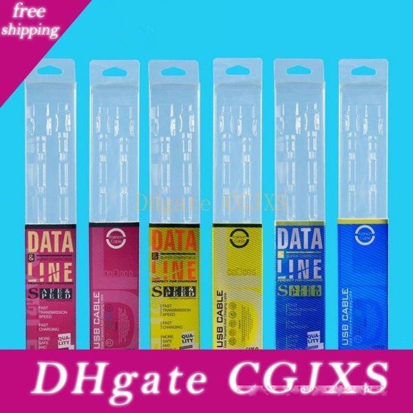 

clear pvc universal retail plastic transparent packaging crystal box for 1m cell phone usb cables for iphone 6s samsung s7 htc lg