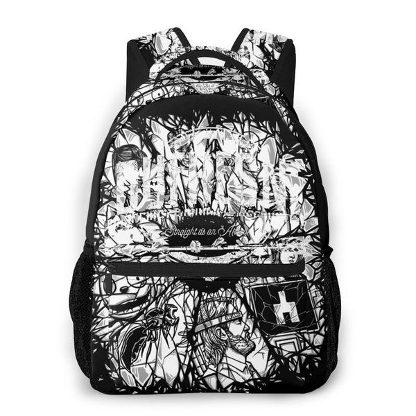 

dark refractions new pattern knapsack black mirror teens books backpack