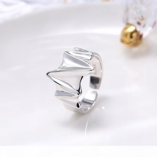 

2020 luxury designer halloween wanying jewelry concave-convex wide ecg ring s925 sterling silver korean-style irregular ins cool ornament c1