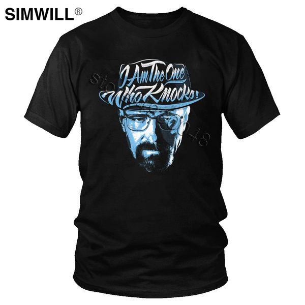 

breaking bad тенниска i am the one who стучит tshirt мужчины коротким рукавом хлопок гейзенберга tee tops tv вентилятора walter white tshirt