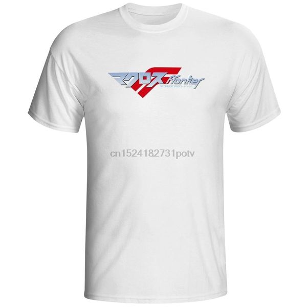 

macross f logo white t-shirt funny tee