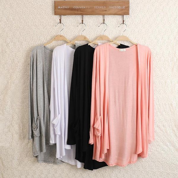 

new fashion women brand cardigan sweater poncho lady long sleeve casual slim 100% cotton solid female knitwear coat kimono d150, White;black