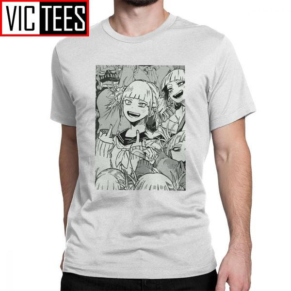 

my hero academia t-shirt himiko toga t shirt anime manga kawaii waifu men novelty cotton tees clothes