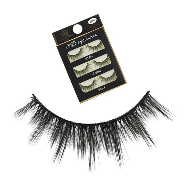 

false eyelashes 2021 3pairs natural fake lashes long makeup 3d extension eyelash