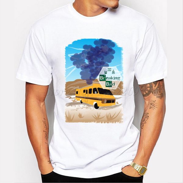 

the cooking car cartoon printed men breaking bad t shirt short sleeve funny casual male tee shirts hipster fashion cool