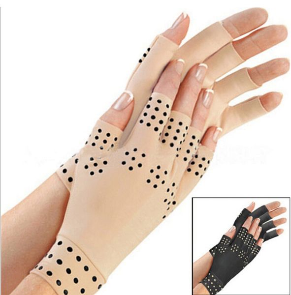 

magnetic anti arthritis health compression therapy gloves fingerless women new gloves, Blue;gray