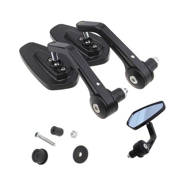 

1 pair 7/8'' 22mm motorcycle cnc rear view black handle bar end side rearview mirrors motorcycle modification parts accessories