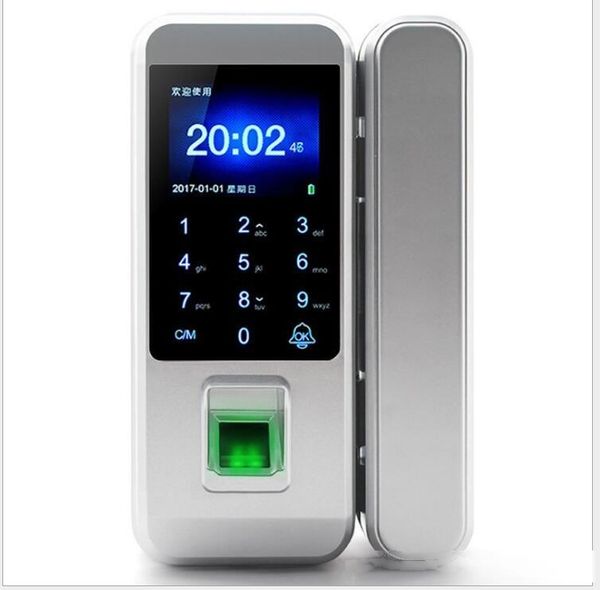 

office glass door fingerprint password lock opening single and double door home apartment