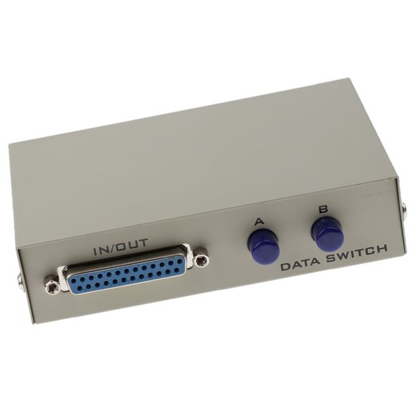 

db25 25 pin female connector parallel 2 in 1 out data sharing switch box