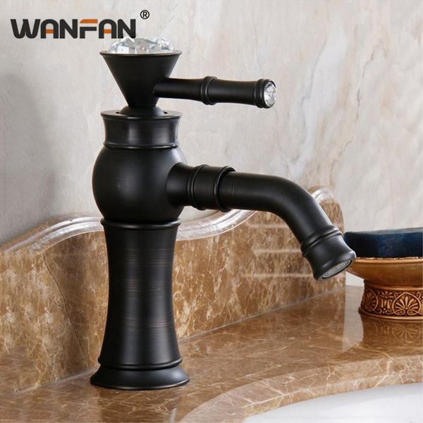 

retro black crystal decorative basin faucet 360 degree swivel spout brass deck mounted and cold mixer water sink tap sy-342r