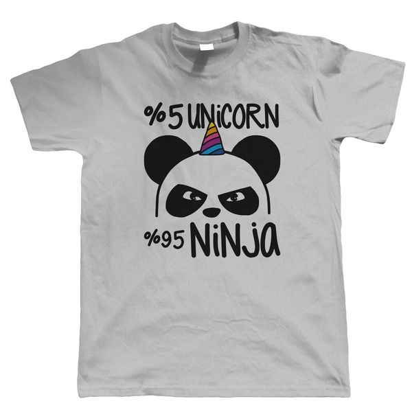 

panda ninja unicorn mens funny t shirt kung fu gift fathers day him christmas 2019 men's fashion short sleeve slim fit t-shirts