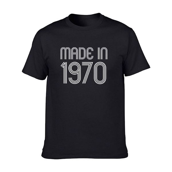 

funny summer new made in 1970 40th birthday t-shirt mens short sleeves hip hop printed t shirts plus size tees streetwear