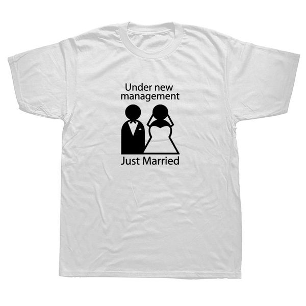 

under new management just married funny graphic t-shirt mens summer style fashion short sleeves oversized streetwear t shirts