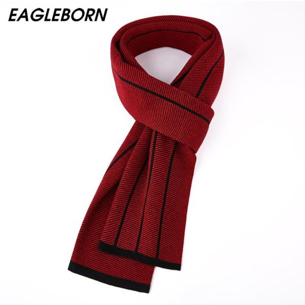 

2020 new scarf men winter plaid wool cashmere knitted jacquard scarf men business striped designer scarves 180*30cm, Blue;gray