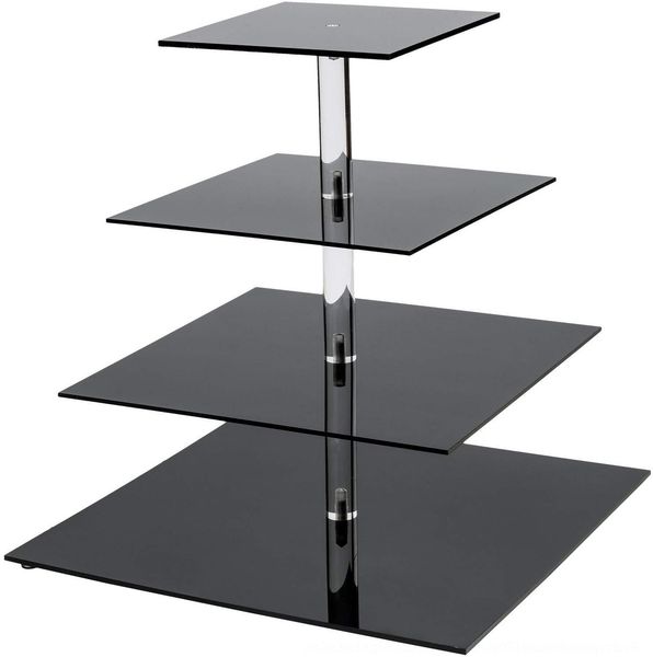 

4-layer black square dessert rack 4mm thickness dispaly 4-layer black square cake cakestand dessert cake rack 4mm thickness dispaly stand 9u