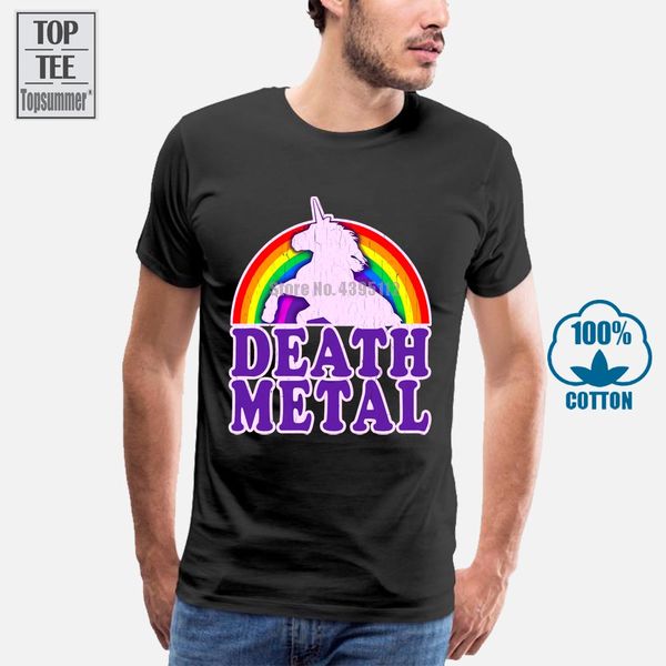 

death metal unicorn logo black men woman t shirt tumblr tee