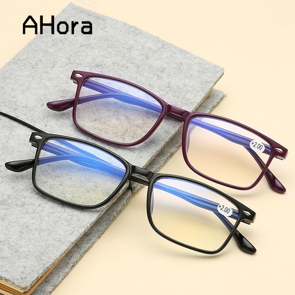 

ahora anti blue ray reading glasses for lady women ultralight reading presbyopia glasses +1.0 to +4.0 eyeglasses, White;black