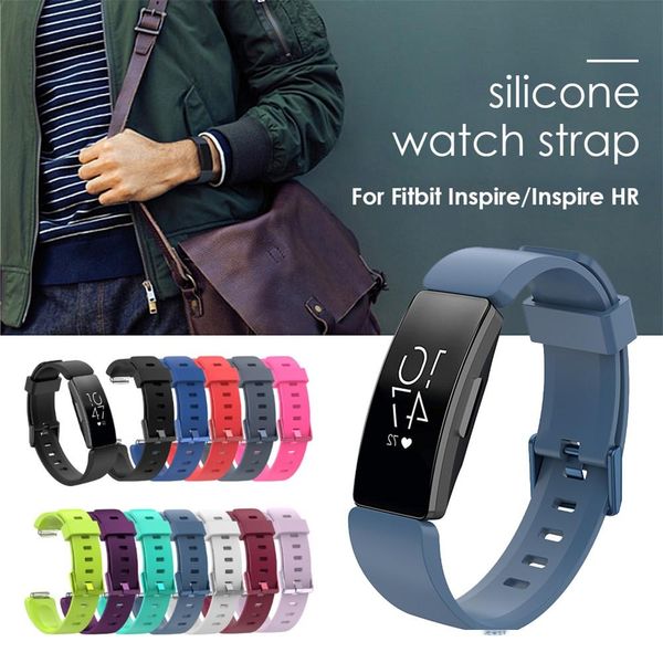 

new fashion sports silicone strap for fitbit inspire/inspire hr wristband bracelet strap band wrist strap
