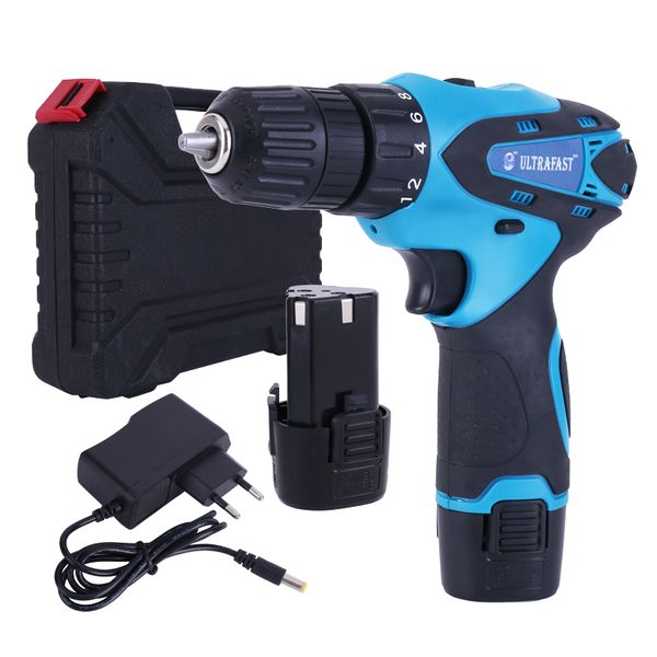 

12v drill electrics cordless drill screwdriver mini wireless power driver 18+1 torque settings lithium-ion battery 25 n.m