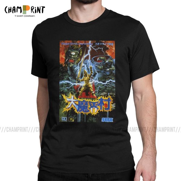 

men japanese box art t shirt ghouls'n ghosts daimakaimura arcade games cotton clothing funny crewneck tees gift idea t-shirts