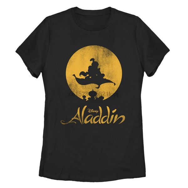 

aladdin magic carpet ride silhouette womens graphic t shirt