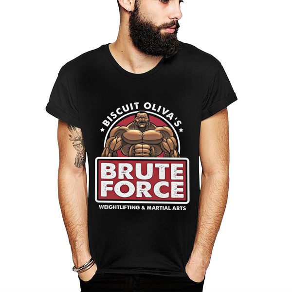 

new hip hop biscuit oliva baki brute force t shirt male hipster s-6xl