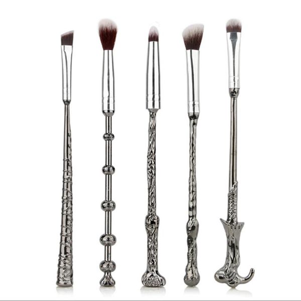 

eyebrow tools & stencils metal plating 5ps/set base cosmetics magic makeup brushes kit for women foundation blending blush powder eyeshadow