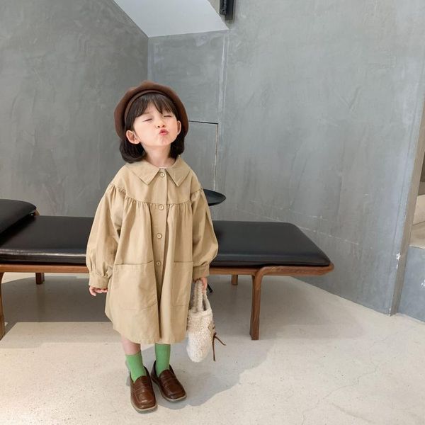

korean style children's baby windbreaker jacket for boy winter autumn kid double-faced boys parka kids child trench coat girls, Blue;gray
