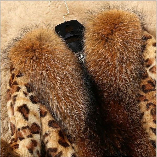 

women's fur & faux plus size chic womens leopard coat winter thicken warm long sleeve slim outerwear elegant trench overcoats, Black