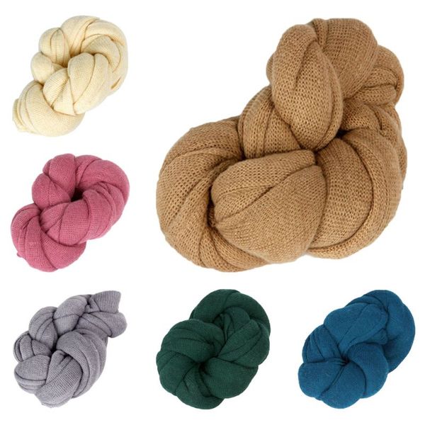 

stretch knitting baby blanket infant pgraphy props solid color newborn p wraps soft shooting accessories