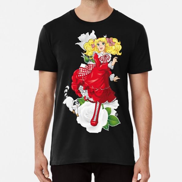 

candy klin t shirt candy raccoon anime manga red rose old blonde girl shoujo