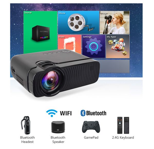 

td30 max projector 1280*720 optional android 6.0 wifi bluetooth hd mini led projector 2800lumens video 3d hd proyector