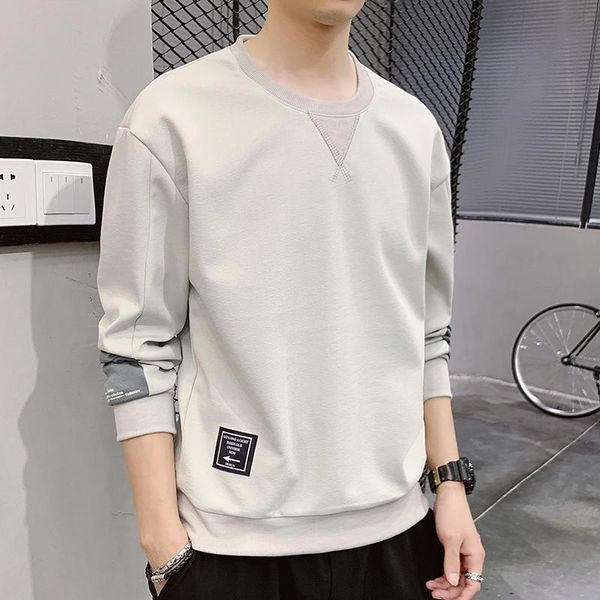

spring men loose round collar fleece joker render unlined upper garment of man kg-774, Black