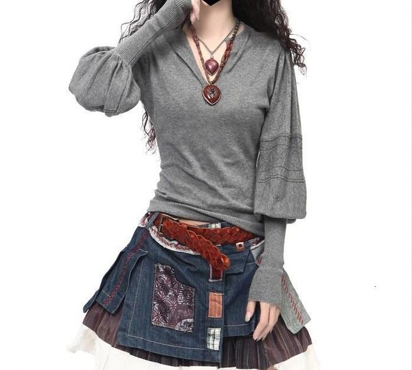 

2017 spring autumn fashion new arrival cashmere wool sweater v-neck lantern sleeve sweater pullovers long sleeve women sweaters, White;black