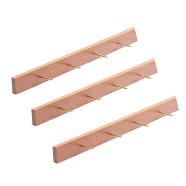 

3 pack jewelry organizer wall mounted wood hanging jewelry organizer holder earrings necklace bracelet wood display kit, Pink;blue