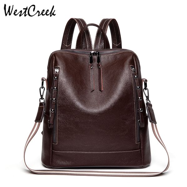 

anti theft rivet backpack purse women convertible shoulder bag leather long zipper daily travel college student backpacks small