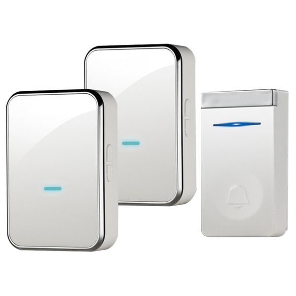 

doorbells wireless doorbell self-powered no battery waterproof 150m range door bell push button chime for old people(eu plug)